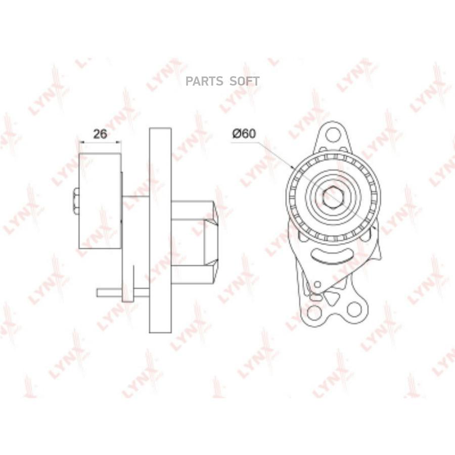 

Руч.Ремня С Роликом Citroen/Peugeot Berlingo/Partner 1.1-1.6 1996 => LYNXauto арт. PT-3159