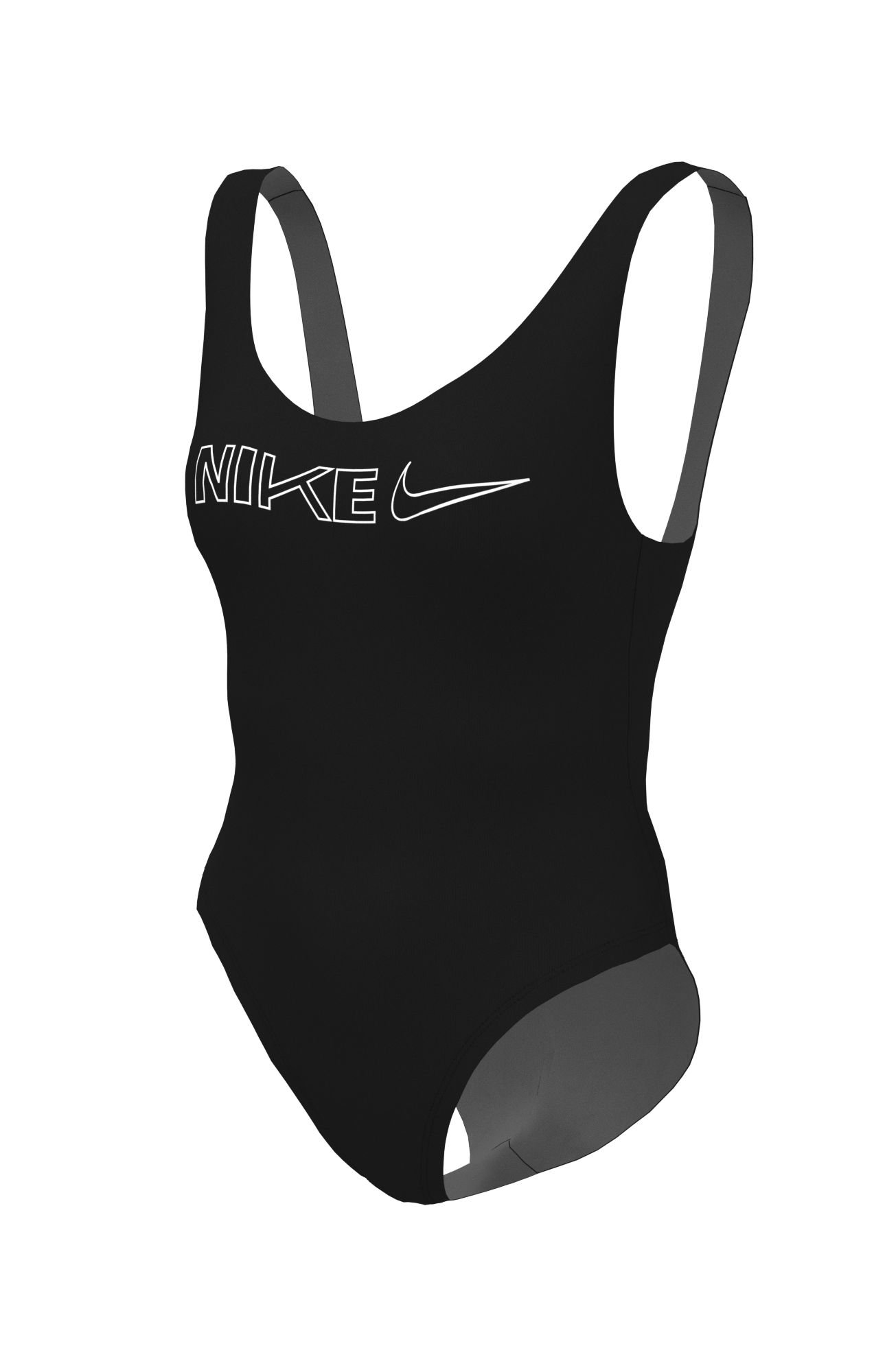

Купальник слитный женский Nike Swim NESSC250 черный S, NESSC250
