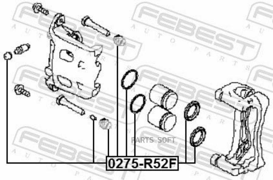 

Ремком.Суппорта Пер.Nissan Qx60/Jx L50 2012=> Febest арт. 0275-R52F