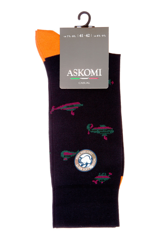 

Носки мужские ASKOMI АМ-6260 синие 25, Коричневый, АМ-6260