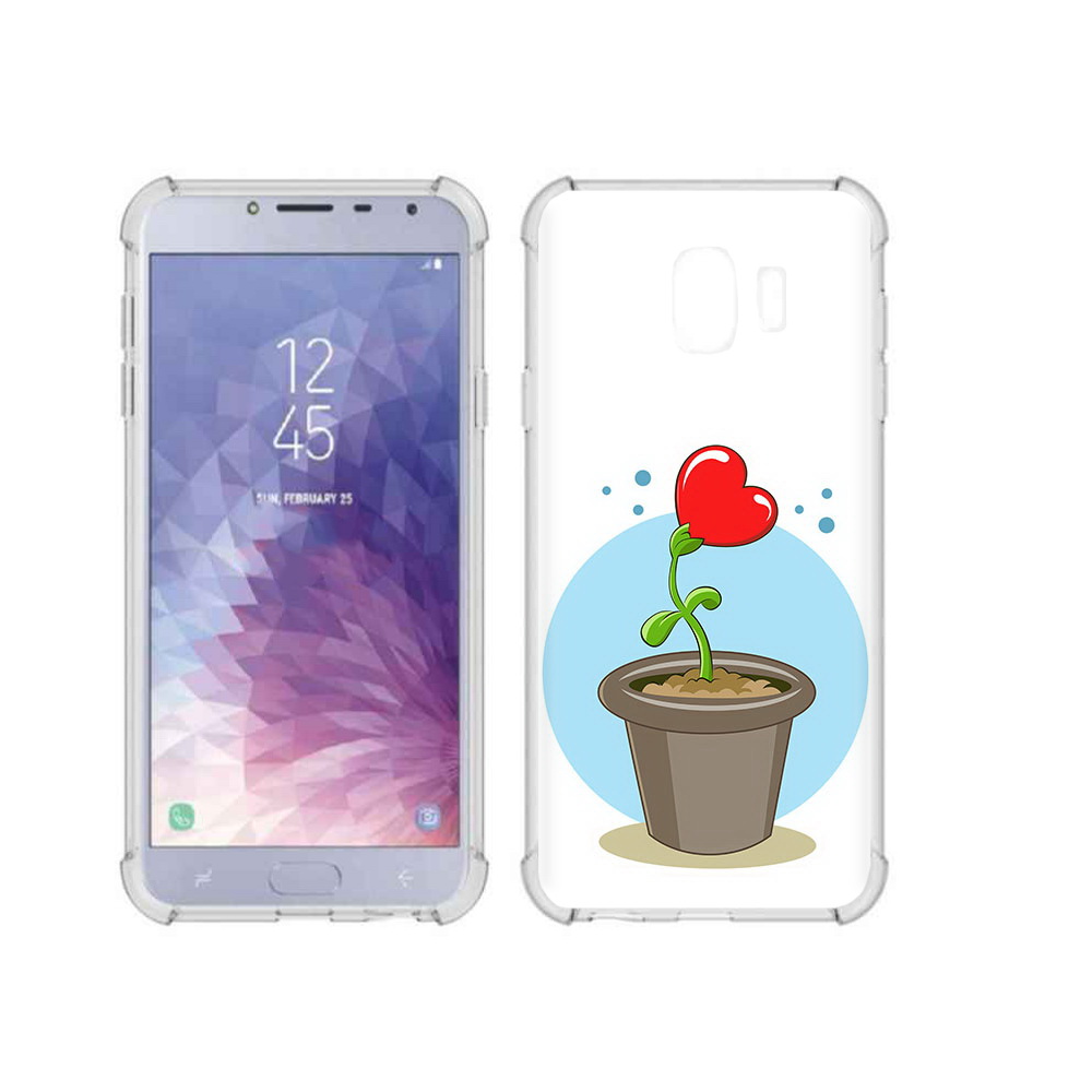 

Чехол MyPads Tocco для Samsung Galaxy J4 (2018) Растение любви 14 февраля, Прозрачный, Tocco