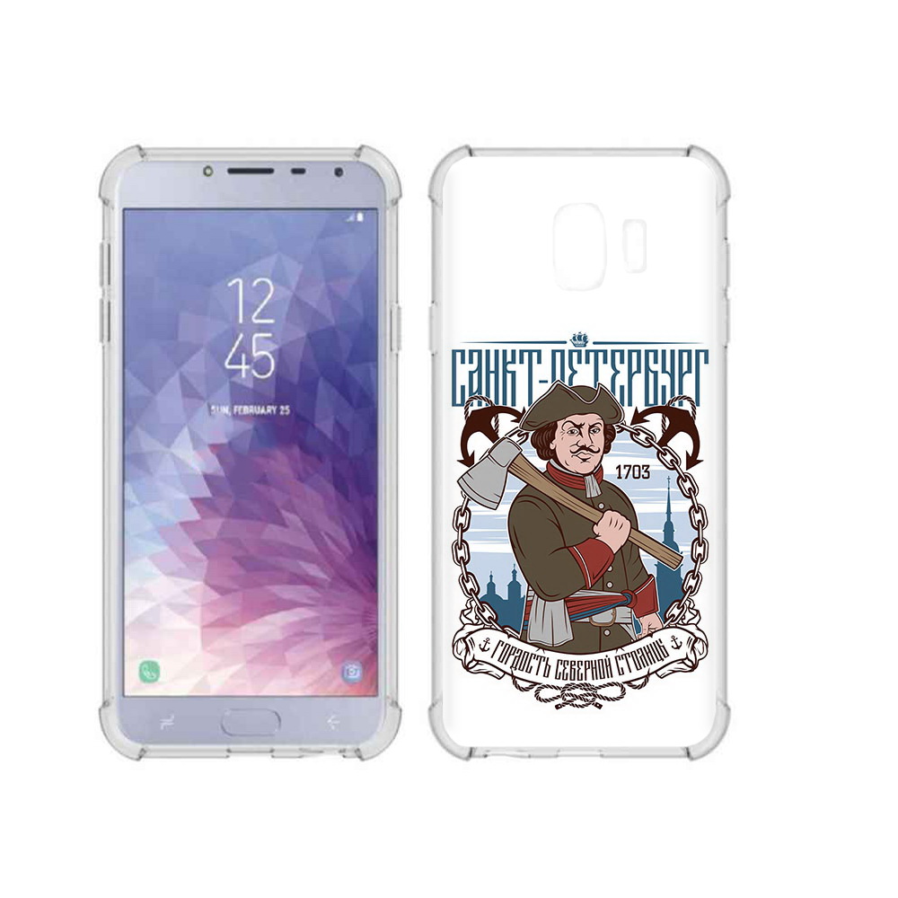 

Чехол MyPads Tocco для Samsung Galaxy J4 (2018) Петр первый, Прозрачный, Tocco