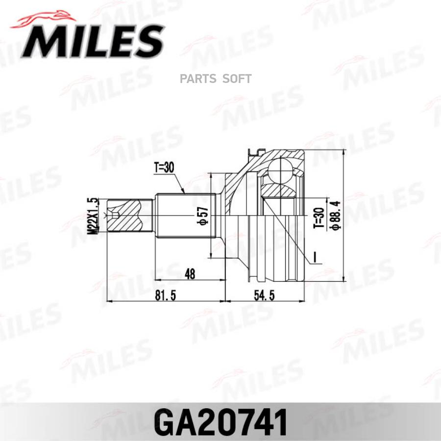 

Шрус Наружный Lexus Is250/350 Awd 05-13 - Ga20741 Miles арт. GA20741