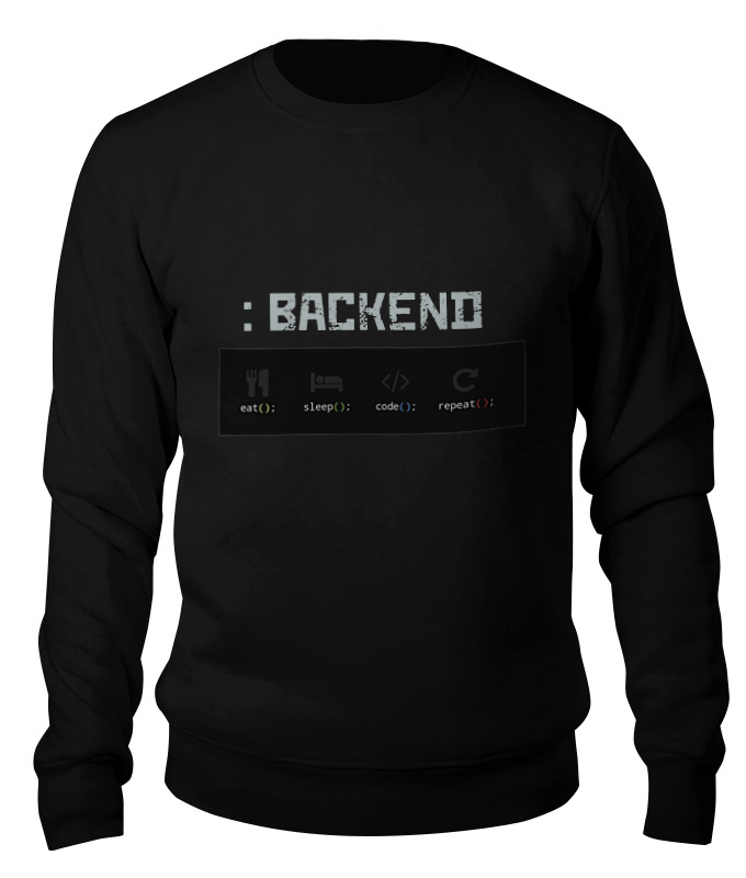 

Свитшот унисекс Printio Backend developer черный XS, Backend developer