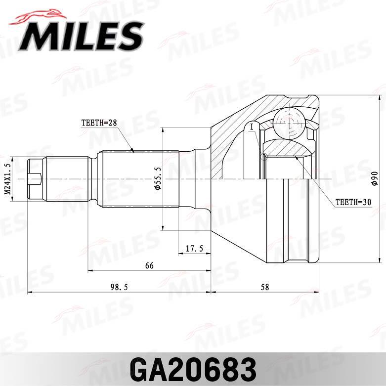 

Шрус Наружный Chery Fora 06- Ga20683 Miles арт. GA20683