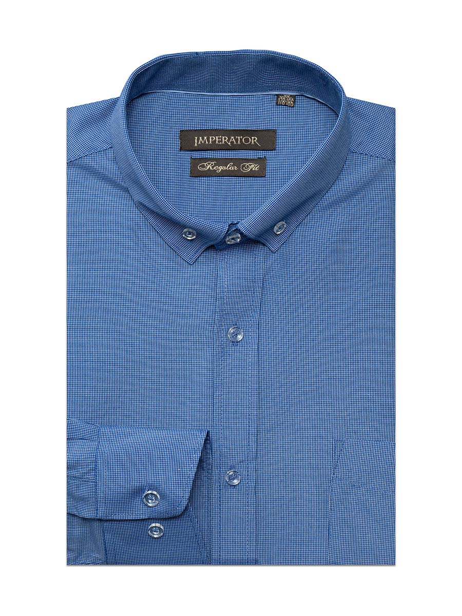 Рубашка мужская Imperator Vichy 9-P синяя 39/170-178