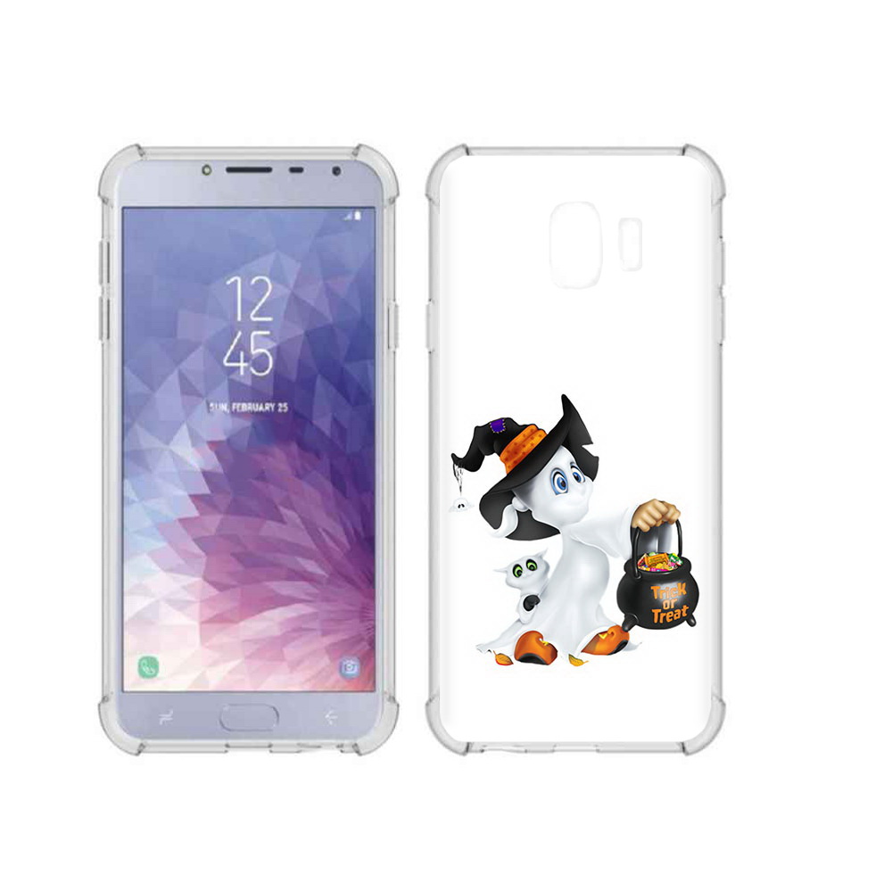 

Чехол MyPads Tocco для Samsung Galaxy J4 (2018) Маленький призрак, Прозрачный, Tocco