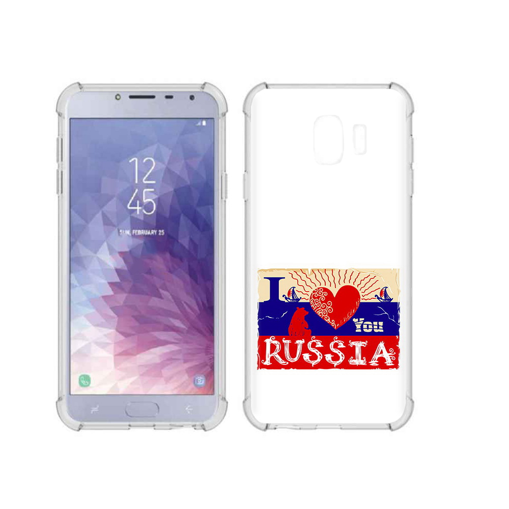 

Чехол MyPads Tocco для Samsung Galaxy J4 (2018) Люблю Россию, Прозрачный, Tocco