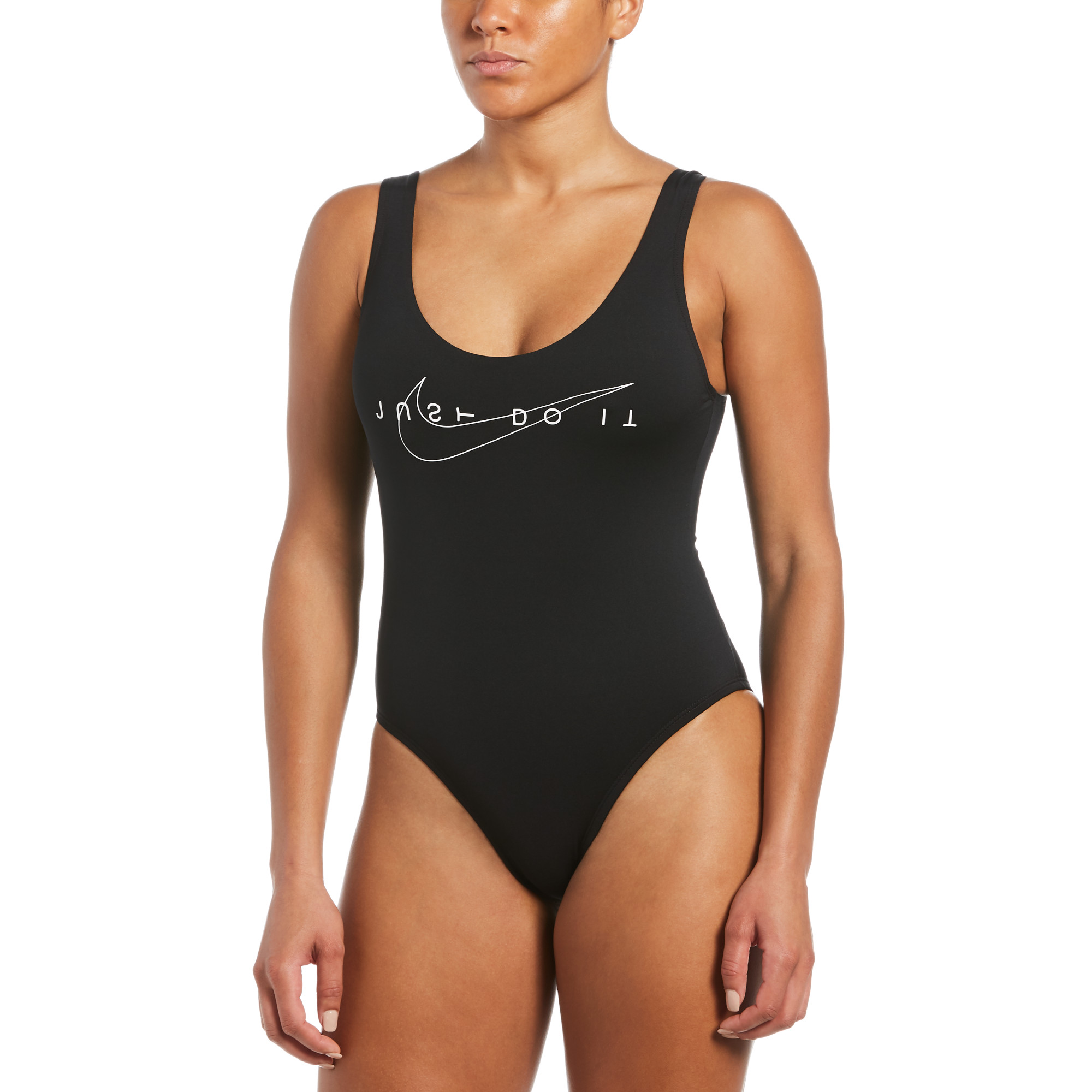Купальник слитный женский Nike Swim NESSB345 черный XL