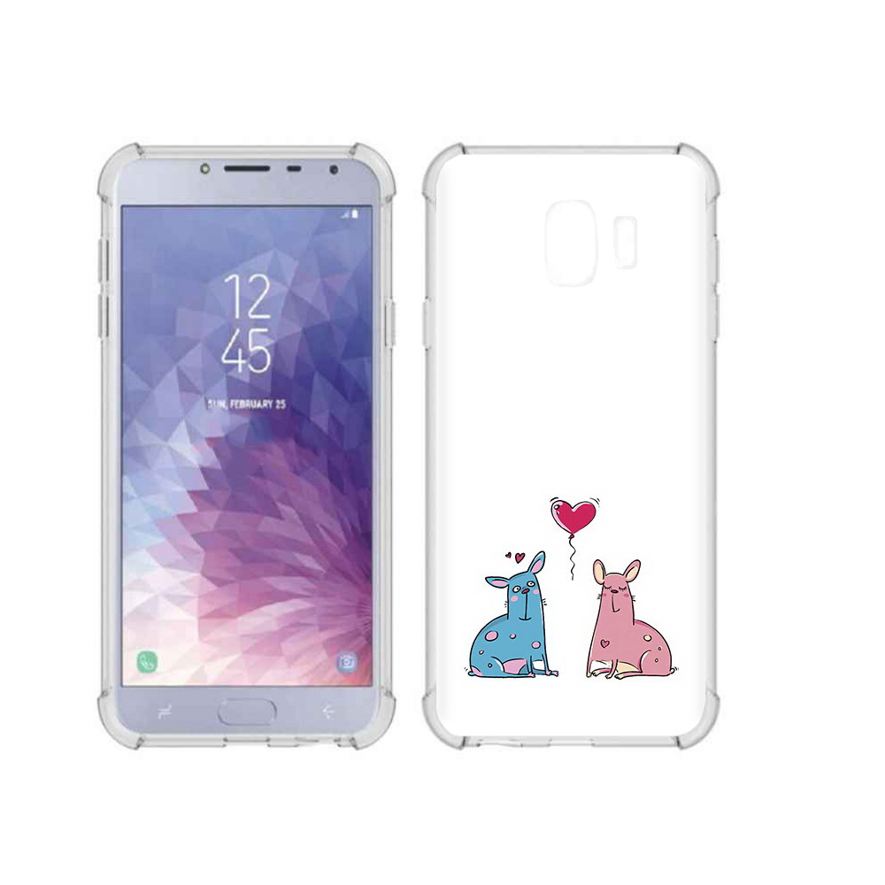 

Чехол MyPads Tocco для Samsung Galaxy J4 (2018) Лама любовь, Прозрачный, Tocco