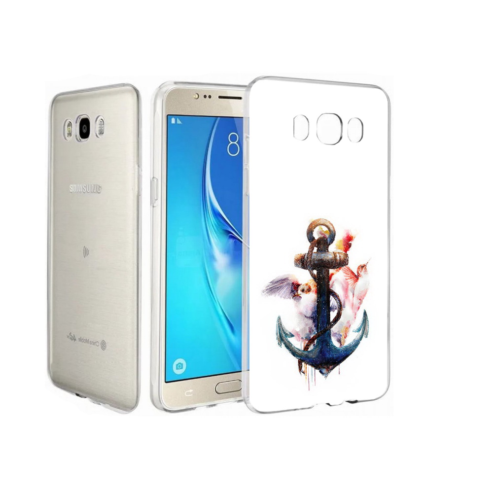 

Чехол MyPads Tocco для Samsung Galaxy J7 якорь с птицами, Прозрачный, Tocco