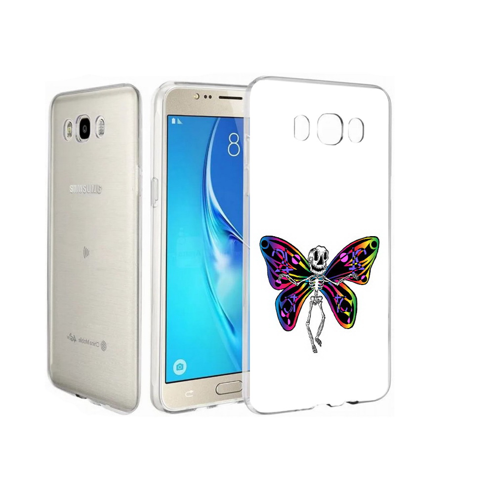 

Чехол MyPads Tocco для Samsung Galaxy J7 эффект бабочки, Прозрачный, Tocco