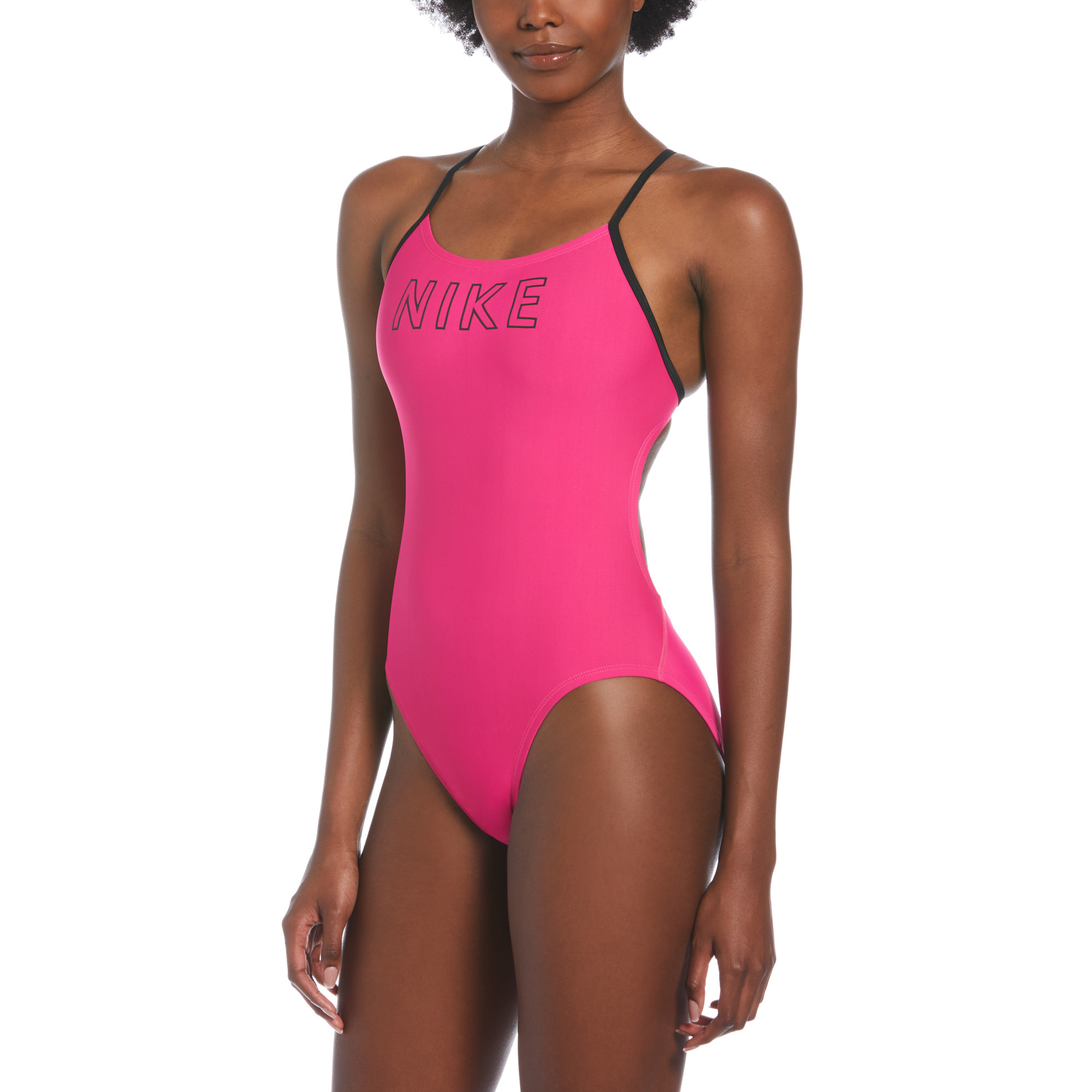 Купальник слитный женский Nike Swim NESSB131 розовый 38