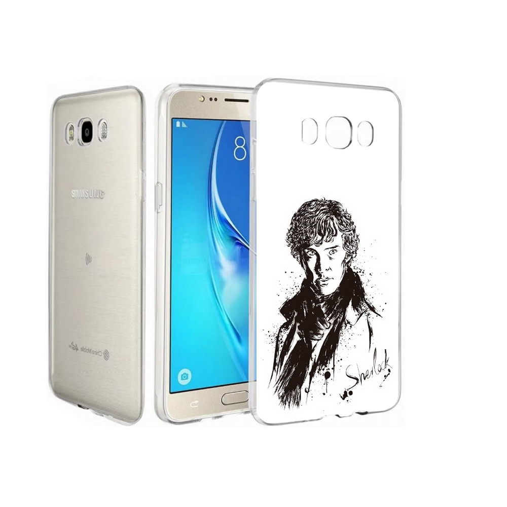 

Чехол MyPads Tocco для Samsung Galaxy J7 шерлок холмс портрет, Прозрачный, Tocco