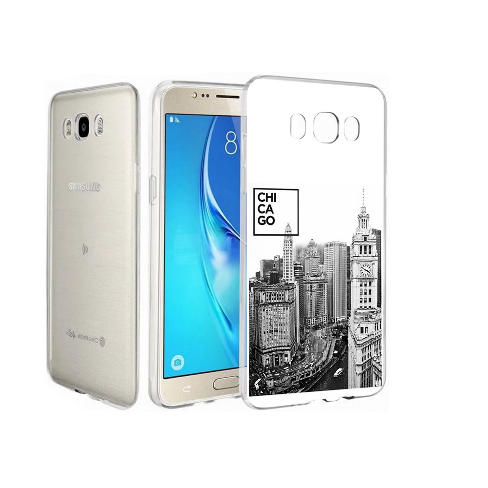 

Чехол MyPads Tocco для Samsung Galaxy J7 черно белый чикаго, Прозрачный, Tocco