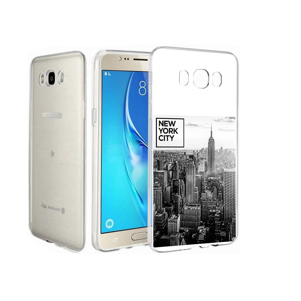 

Чехол MyPads Tocco для Samsung Galaxy J7 черно белый ньюерк, Прозрачный, Tocco