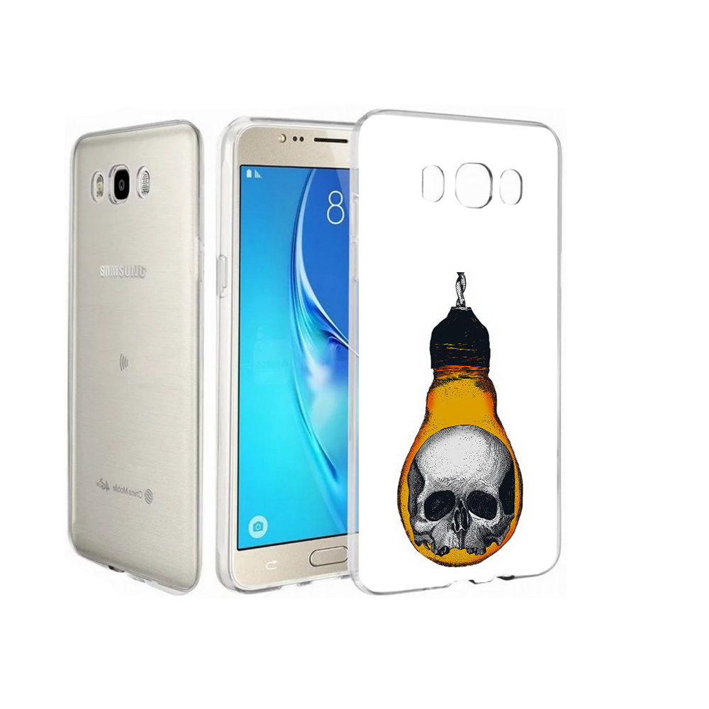 

Чехол MyPads Tocco для Samsung Galaxy J7 череп в лампочке, Прозрачный, Tocco