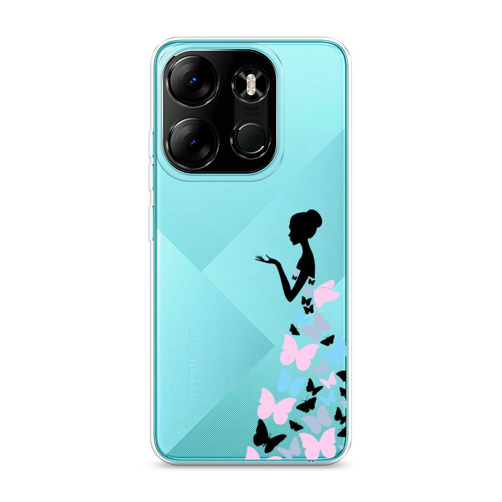 

Чехол Awog на Tecno Pop 7 Pro "Платье из бабочек", Белый;розовый, 303450-1