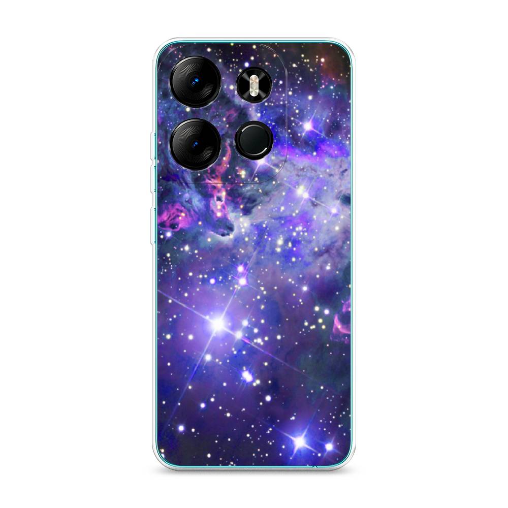

Чехол Awog на Tecno Pop 7 Pro "Яркая галактика", Фиолетовый, 303450-4