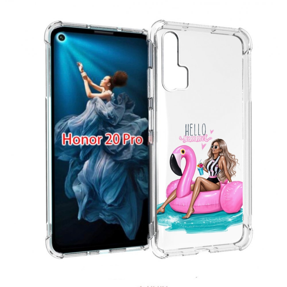 

Чехол бампер MyPads Hello-summer для Honor 20 Pro противоударный, Прозрачный, Tocco