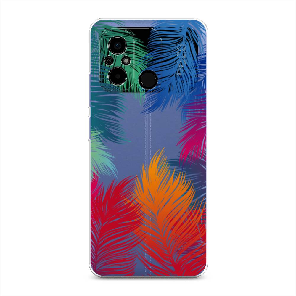 

Чехол Awog на Poco C55 "Рамка из перьев", Красный, 318250-4