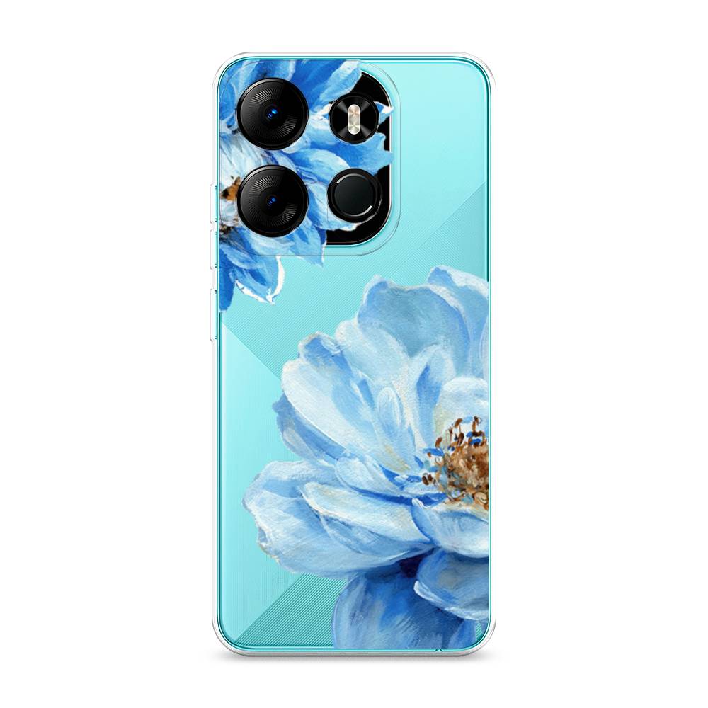 

Чехол Awog на Tecno Pop 7 Pro "Голубые клематисы", Голубой, 303450-8