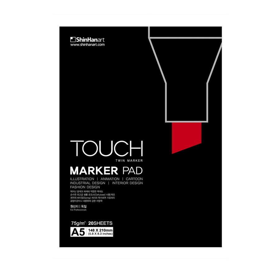 

TOUCH Альбом для маркеров А5 75г/м2 "TOUCH Marker Pad" ShinHan Art, 20 листов