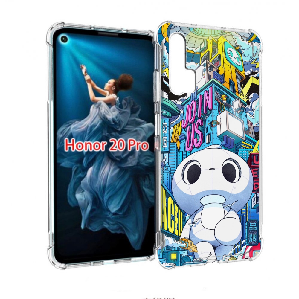 

Чехол бампер MyPads FaceU для Honor 20 Pro противоударный, Прозрачный, Tocco