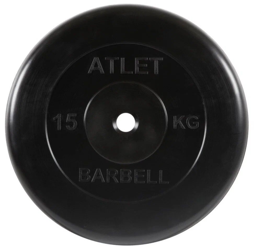 

Диск для штанги MB Barbell Atlet 15 кг, 31 мм черный, Atlet