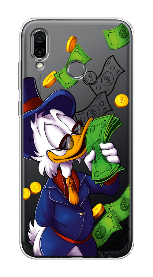

Чехол на Honor Play "Scrooge McDuck with Money", Синий;зеленый;белый, 66250-6
