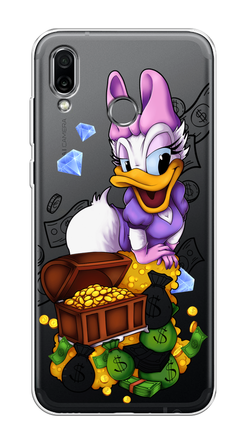 

Чехол на Honor Play "Rich Daisy Duck", Коричневый;белый;фиолетовый, 66250-6