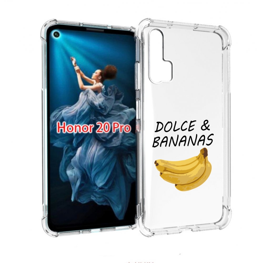 

Чехол бампер MyPads Dolce Дольче банан для Honor 20 Pro противоу, Прозрачный, Tocco