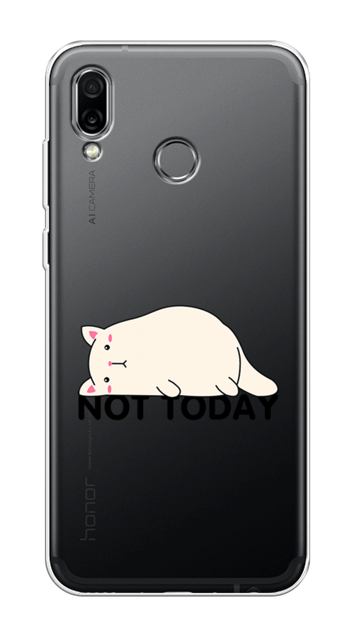 

Чехол на Honor Play "Cat not today", Белый;розовый;черный, 66250-1