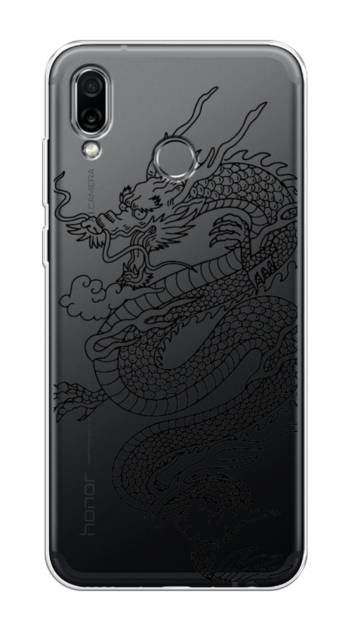 

Чехол на Honor Play "Большой китайский дракон", Черный;серый, 66250-1