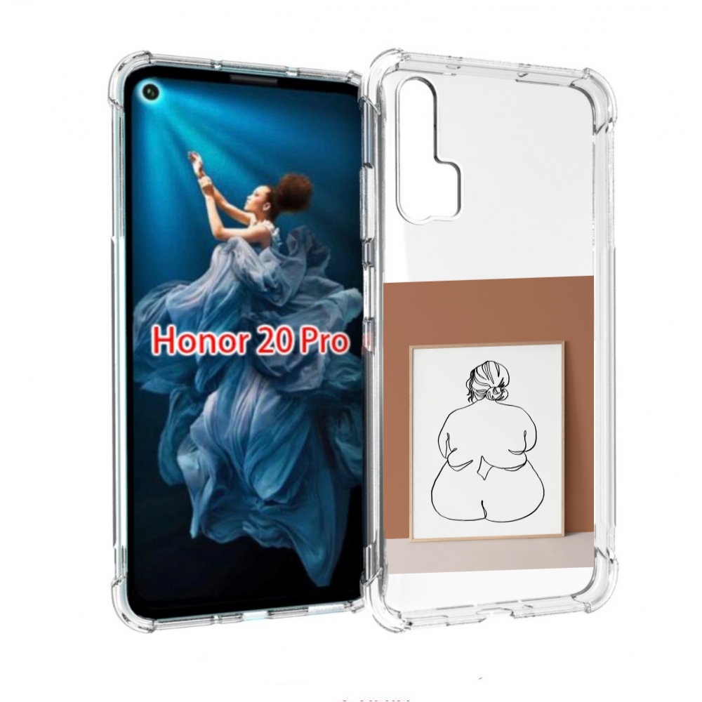 

Чехол бампер MyPads Body Positive Female Figure Line Art женский, Прозрачный, Tocco