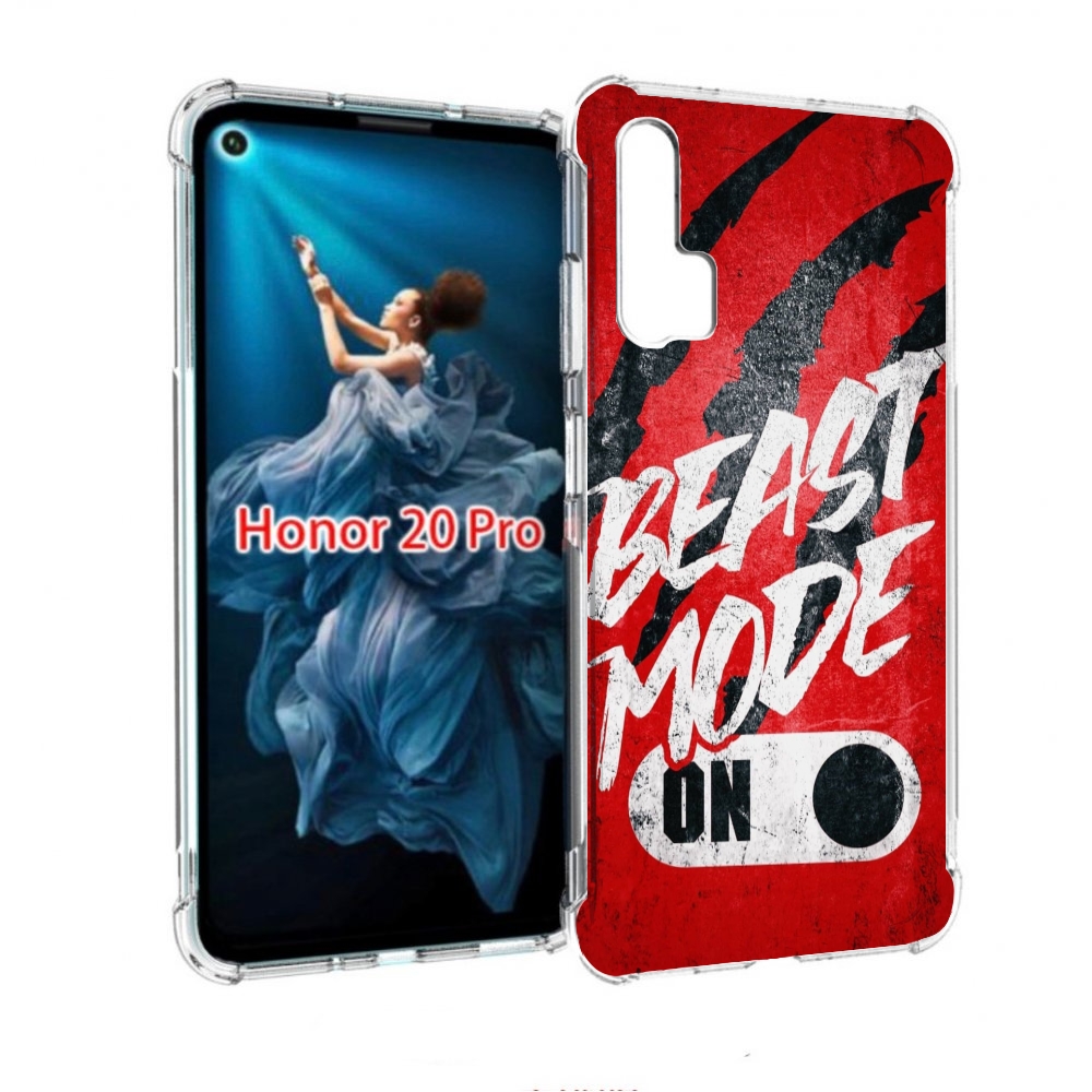 

Чехол Бампер Mypads Beast Inside You Для Honor 20 Pro Противоуда, Прозрачный, Tocco