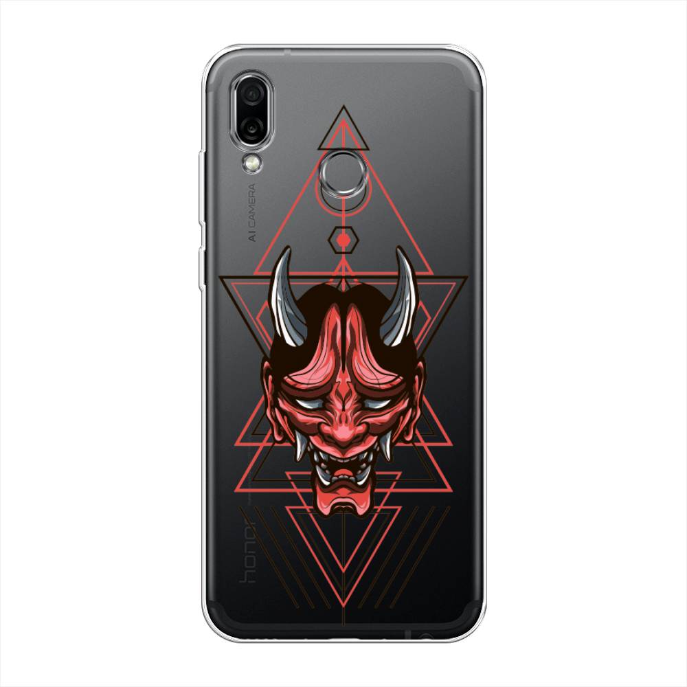 

Чехол на Honor Play "Hanya Oni mask", Серый;красный;черный, 66250-4