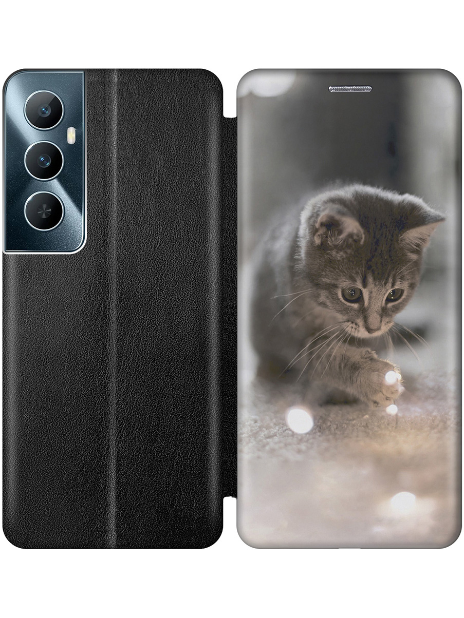 

Чехол-книжка на Realme C65 с принтом "Котенок и свет" черный, Черный;белый;коричневый;серый, 783983811