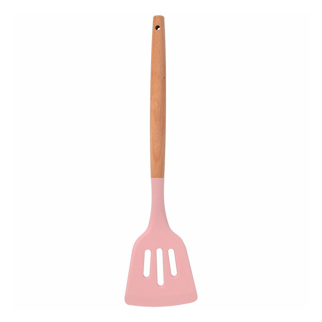 

Лопатка кулинарная МультиДом розовая 32 см, Розовый