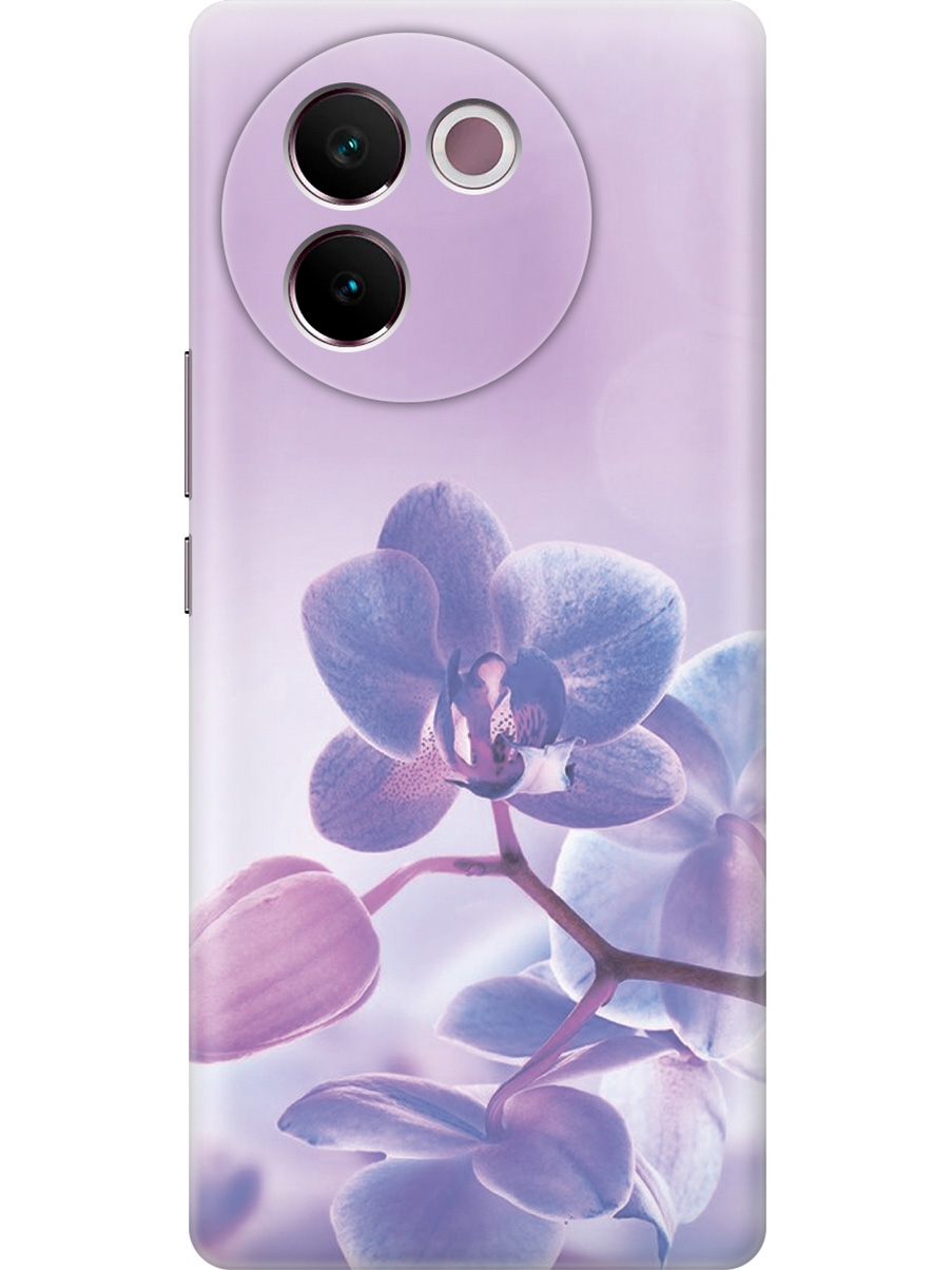 

Силиконовый чехол на Vivo V30e с принтом "Лиловые орхидеи", Прозрачный;голубой;фиолетовый, 783986223