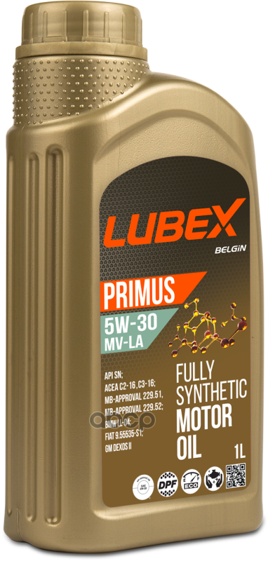 

Моторное масло LUBEX Primus Mv-La 5w30 1л, L03413191201
