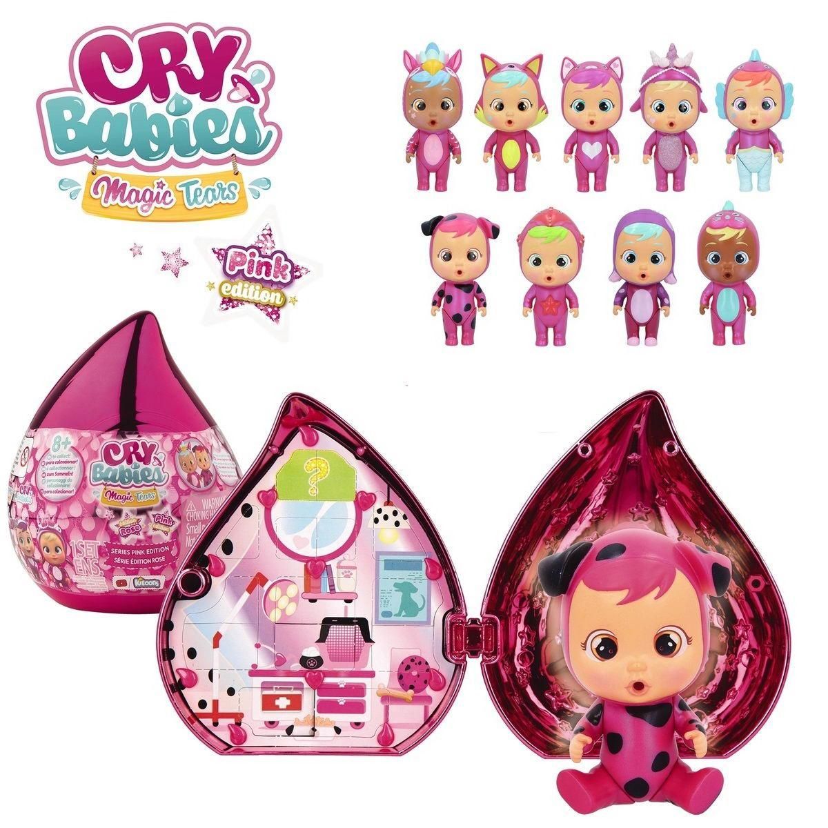 Кукла IMC Toys Cry Babies Magic Tears PINK EDITION Плачущий младенец с домиком и аксессуар imc toys crybabies magic tears плачущий младенец с домиком и аксессуарами 3 шт