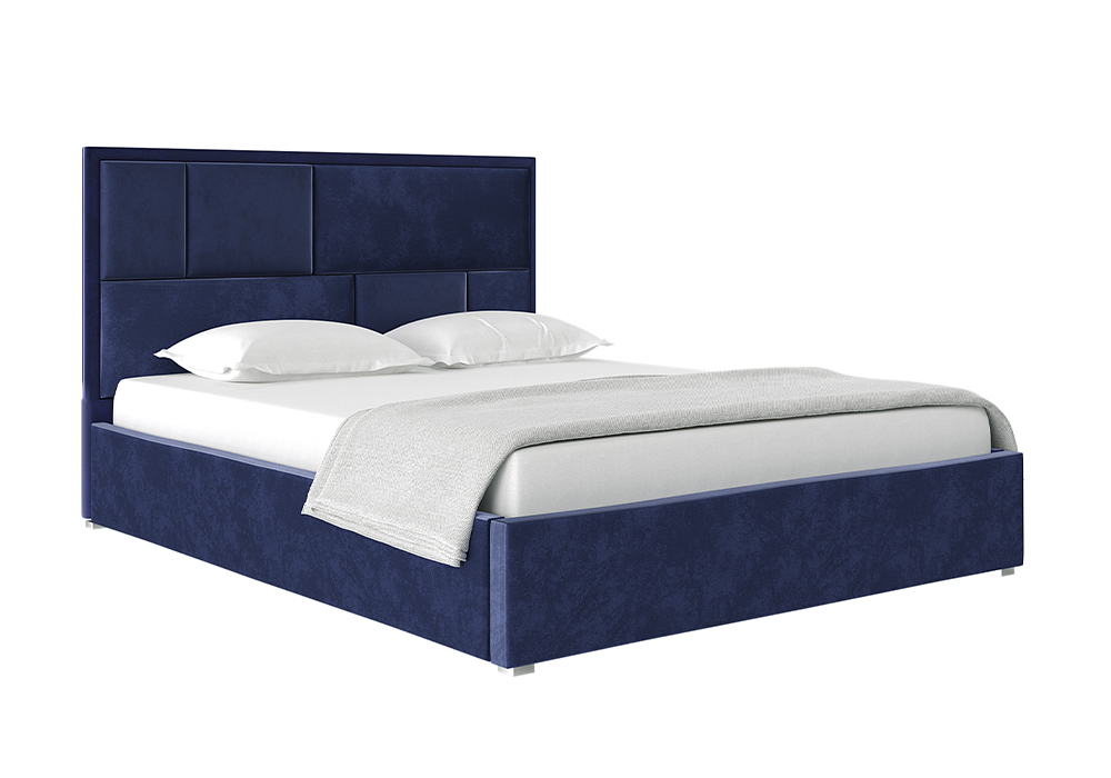 

Кровать с подъемным механизмом НОНТОН Стокгольм, 160х200 см, велюр индиго, Синий, Стокгольм