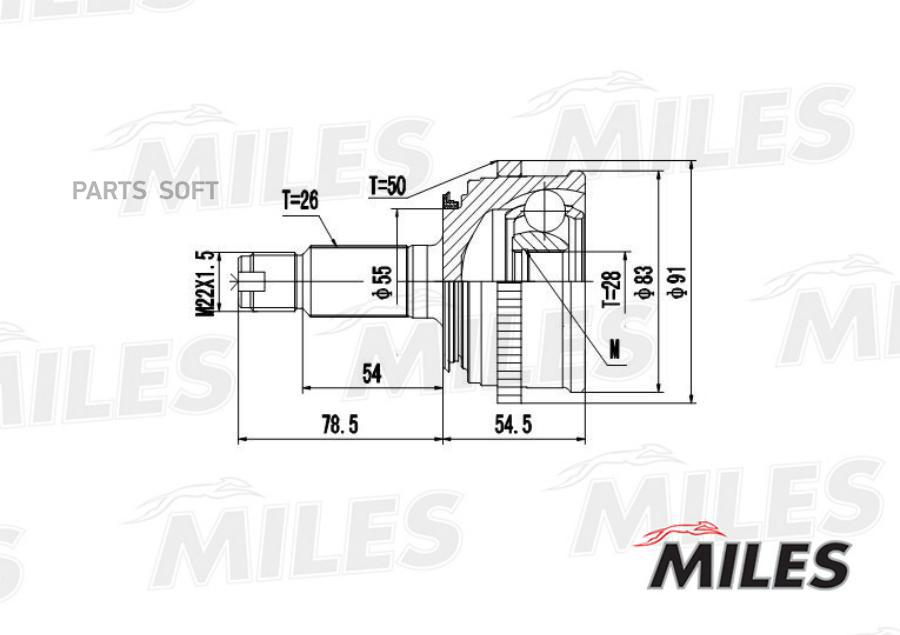 

Шрус Наружный Honda Civic 1.4/1.5 95-01 (С Abs) (Skf Vkja5570) Ga20140 Miles арт. GA20140