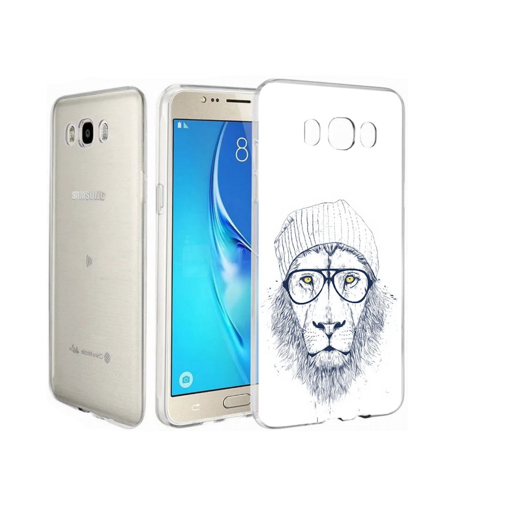 

Чехол MyPads Tocco для Samsung Galaxy J7 хиппи лев, Прозрачный, Tocco