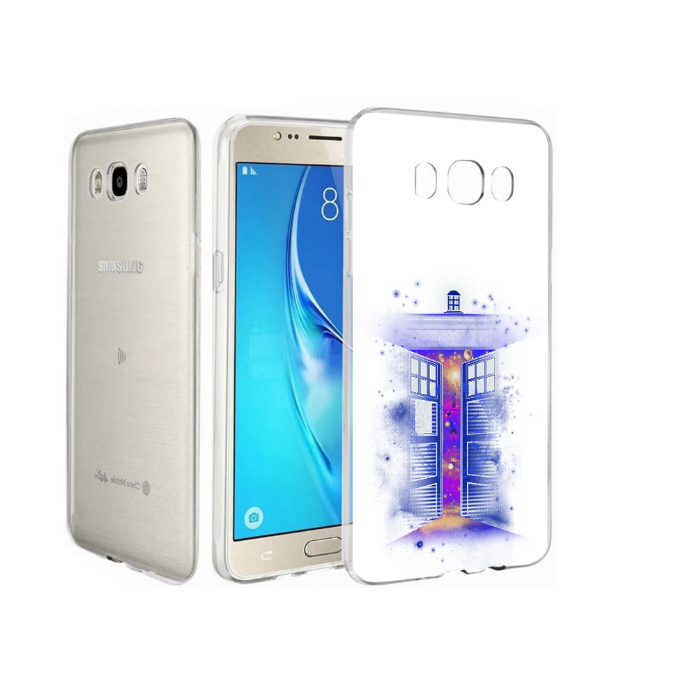 

Чехол MyPads Tocco для Samsung Galaxy J7 фиолетовый уголок абстракция, Прозрачный, Tocco