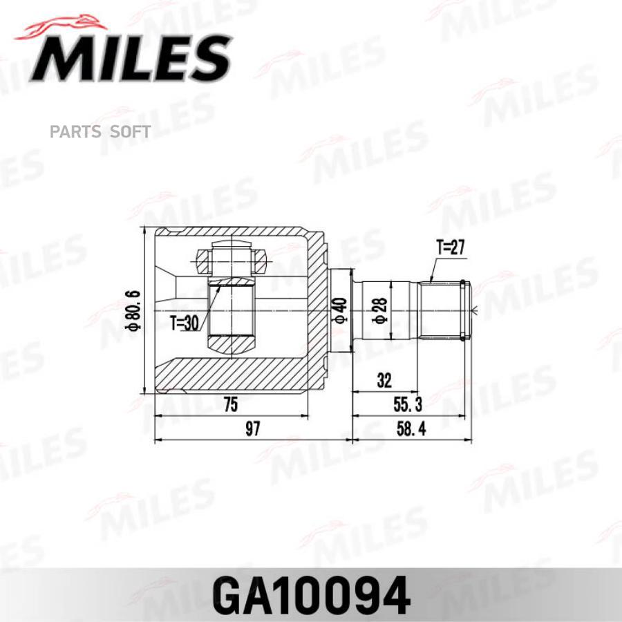

Шрус Внутренний Honda Accord (Cl/Cn/Cm) 02-08 Ga10094 Miles арт. GA10094