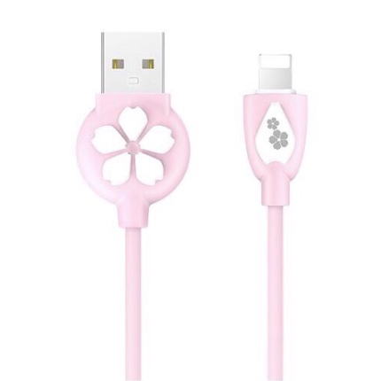 фото Дата-кабель usb 2.4a для lightning 8-pin hoco jp15 sakura tpe 1.2м pink