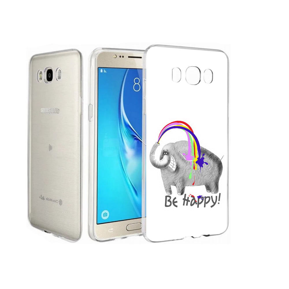 

Чехол MyPads Tocco для Samsung Galaxy J7 счастливый слон, Прозрачный, Tocco