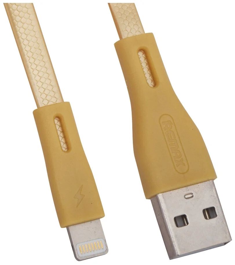 Дата-кабель Remax RC-090i USB - Lightning 8-pin 2.1A, 1м Gold